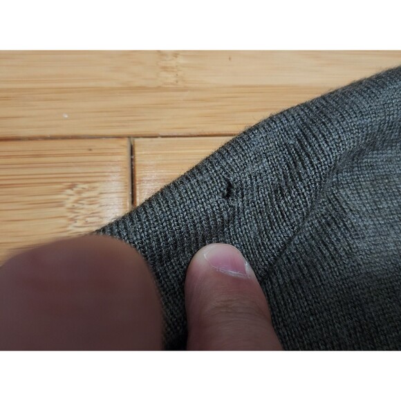 Neiman Marcus Sweater Men’s Size Medium Olive Green 100% Merino Wool V-Neck Knit - Picture 10 of 13